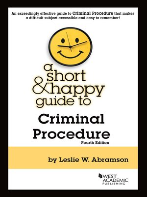 cover image of Abramson's A Short & Happy Guide to Criminal Procedure